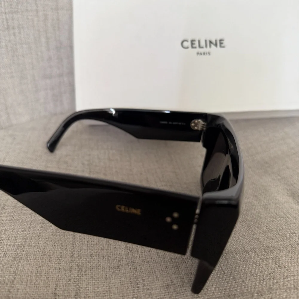 Celine Black Rectangular Sunglasses - Picture 3 of 4